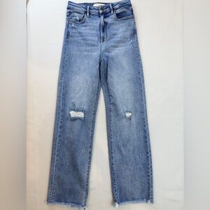 Hidden Los Angeles Distressed Wide Leg Jeans Light Wash Size 26